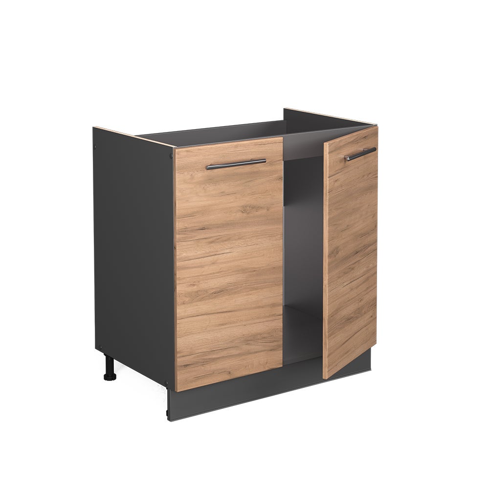 Vicco Meuble bas sous-évier Fame-Line, Chêne de force doré, 80cm sans PT - 4