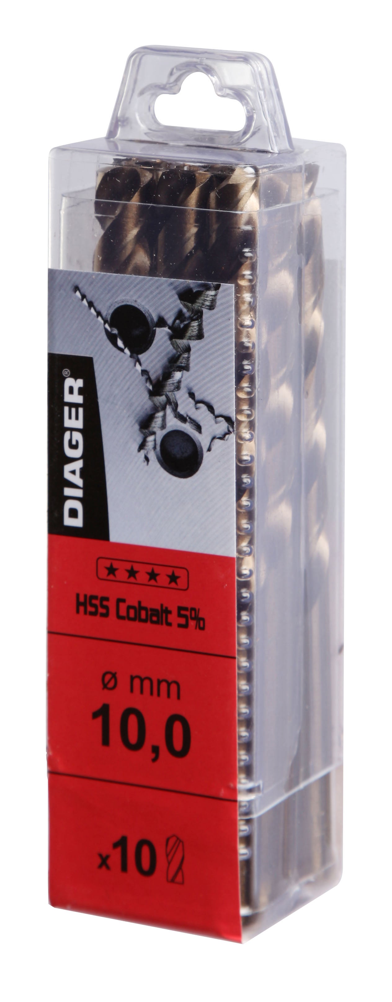 Pack de 10 - Foret métal Cobalt HSS 5% - 700 Ø 4 Long. Utile 43 Long ...