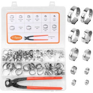 HEVERP Lot de 24 serre-câbles en acier inoxydable M4 de 1,9 cm