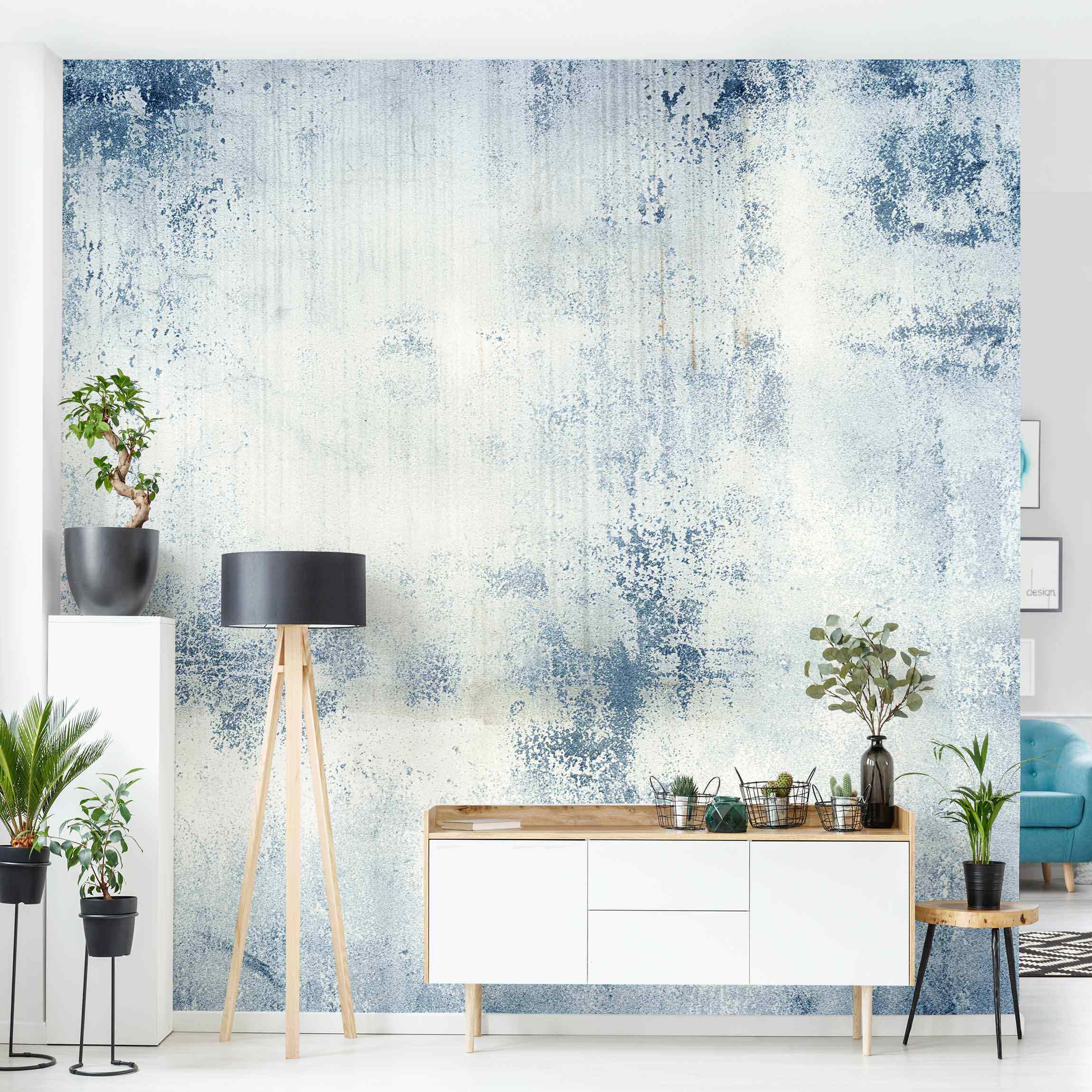 Papel pintado fotomural 3d estampado imitación piedra industrial muro de hormigón 316 - salón dormitorio cocina - tnt 240 x 240 cm smart