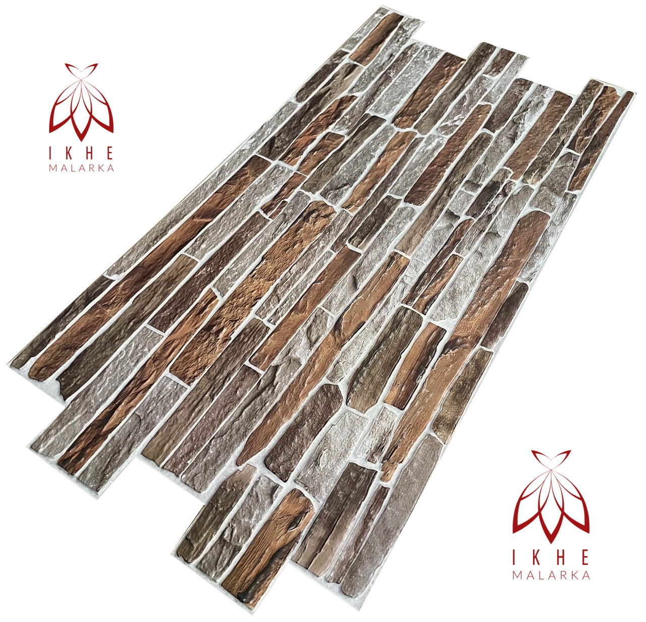 10 pièces / 4m² 3D PVC pierre aspect panneaux muraux revêtement mural panneaux de plafond PVC revêtement carreaux imitation CPVC09 - 5