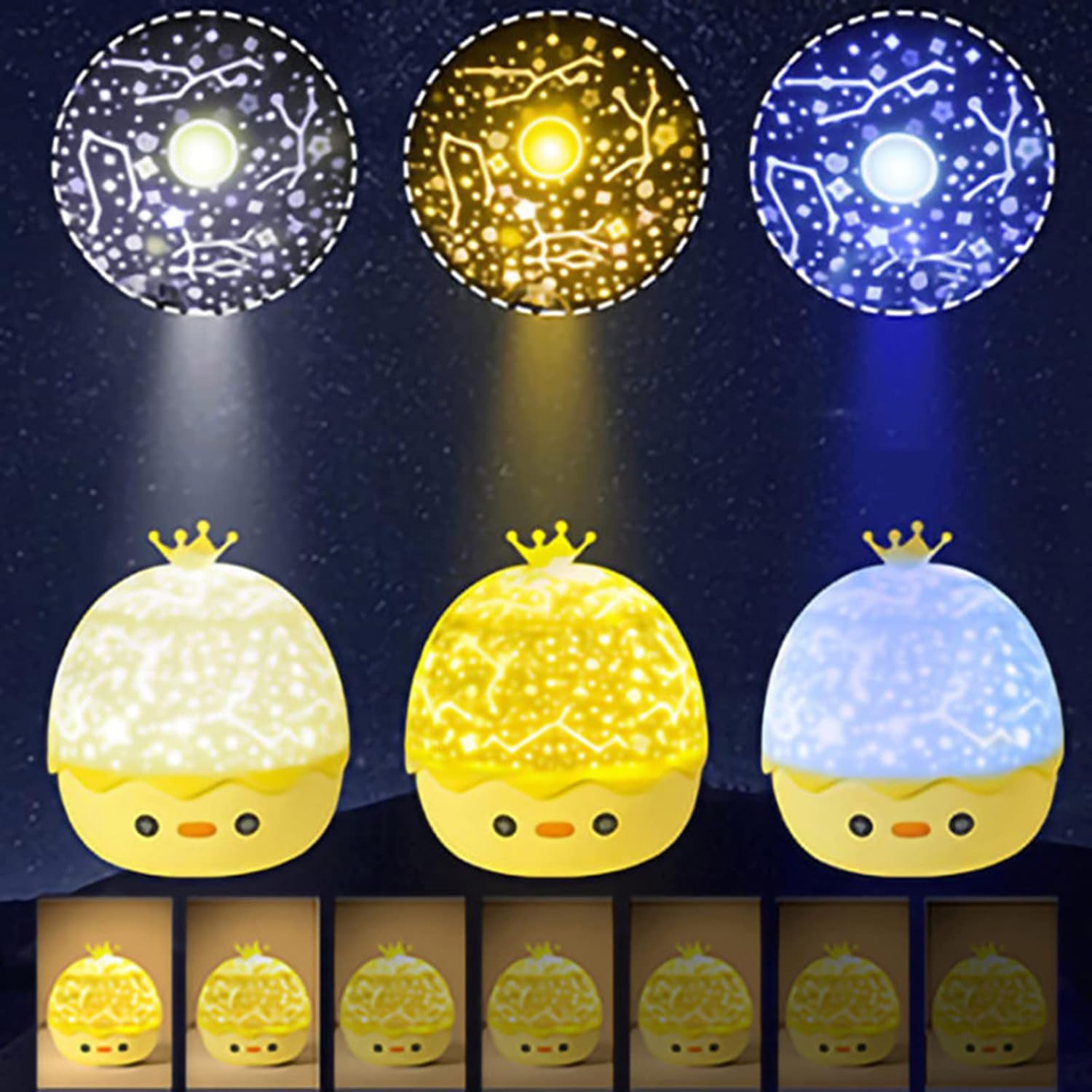Projektor nocny LED z pilotem, obrót 360°, 6 rodzajów projekcji światła, 8 rodzajów muzyki, idealny dla dzieci, na festiwale i imprezy. - 4