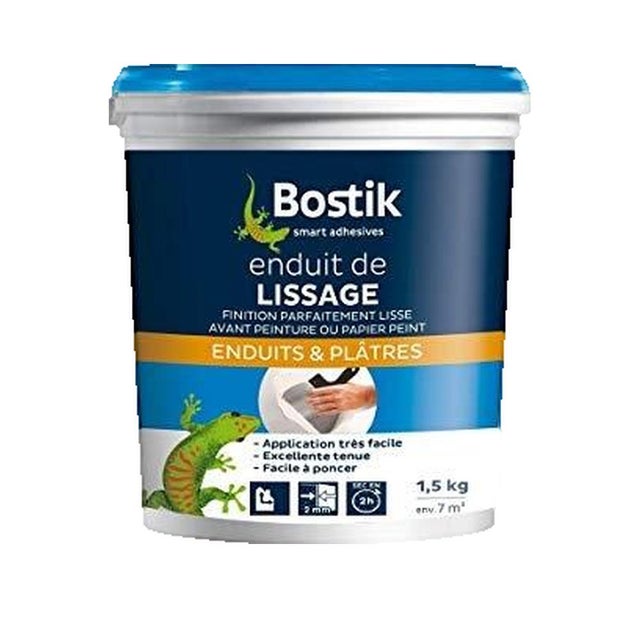 Enduit de lissage pâte 1.5kg masque petits défauts BOSTIK