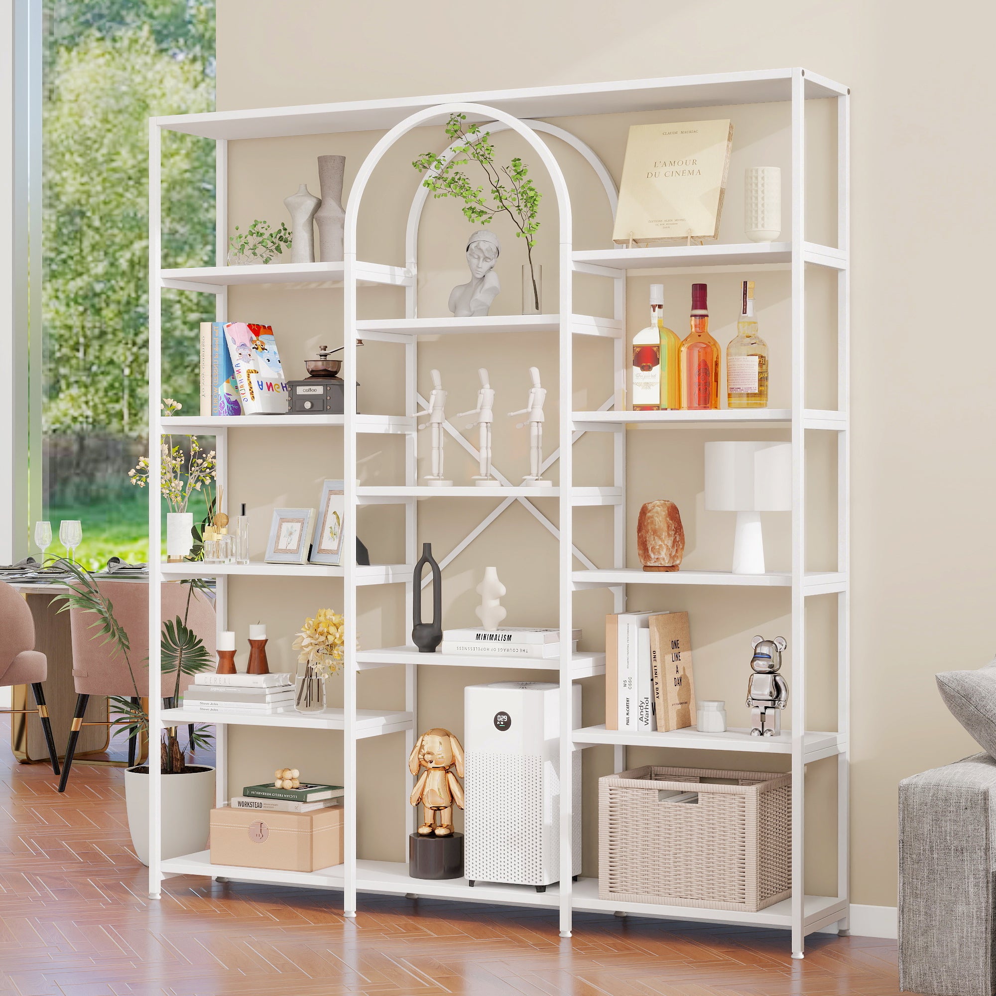 VIVCA Mensola 160 x 29,5 x 180 cm, stile moderno minimalista, tubo d