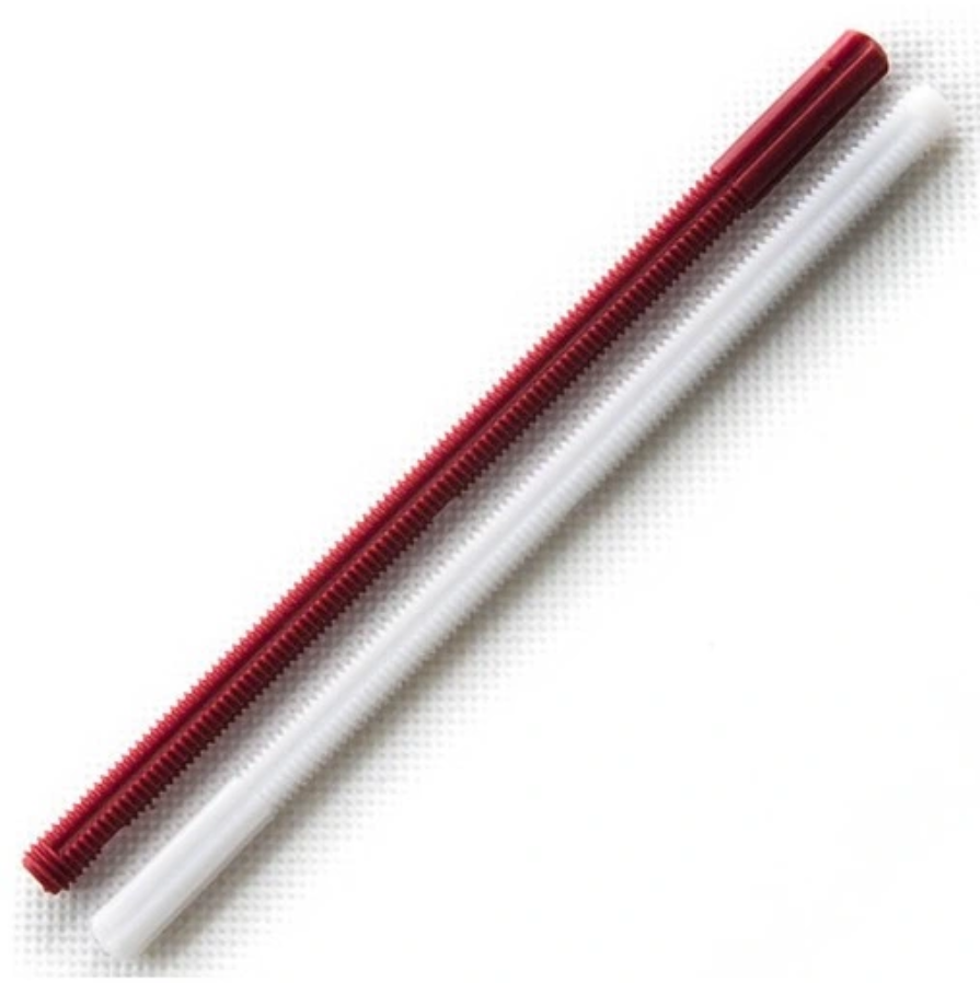 Popychacze 150 mm Ø8 biało-czerwone do dużego przycisku 2V – SANIT