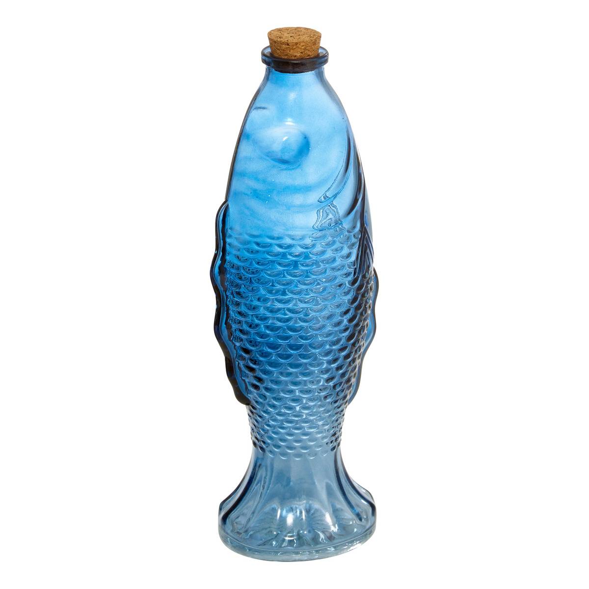 Butelka szklana z korkiem w kształcie ryby, 540 ml, Oceania