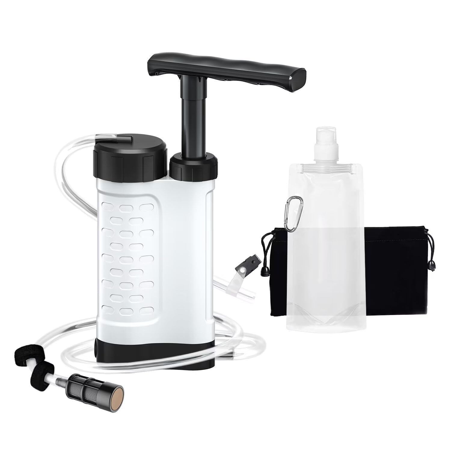 Filtre à Eau De Voyage Manuel 0,0001 Micron – 8000 Litres, 200-300 Ml/min, 538 G, Pour Rando Et Survie