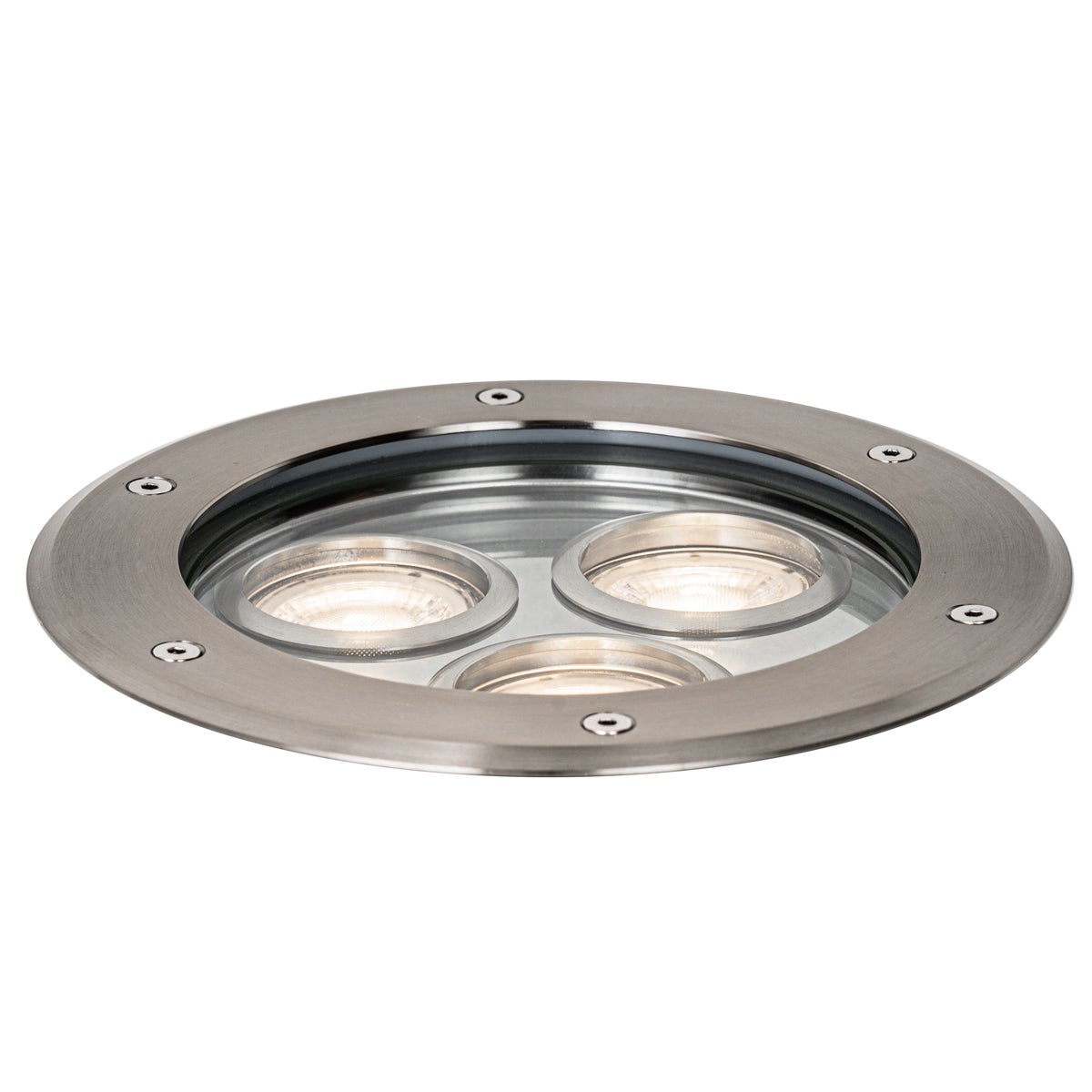 Qazqa moderno foco redondo interior/exterior para jardín - 107629 - acero max. 35w, compatible con bombillas led, 230v gu10