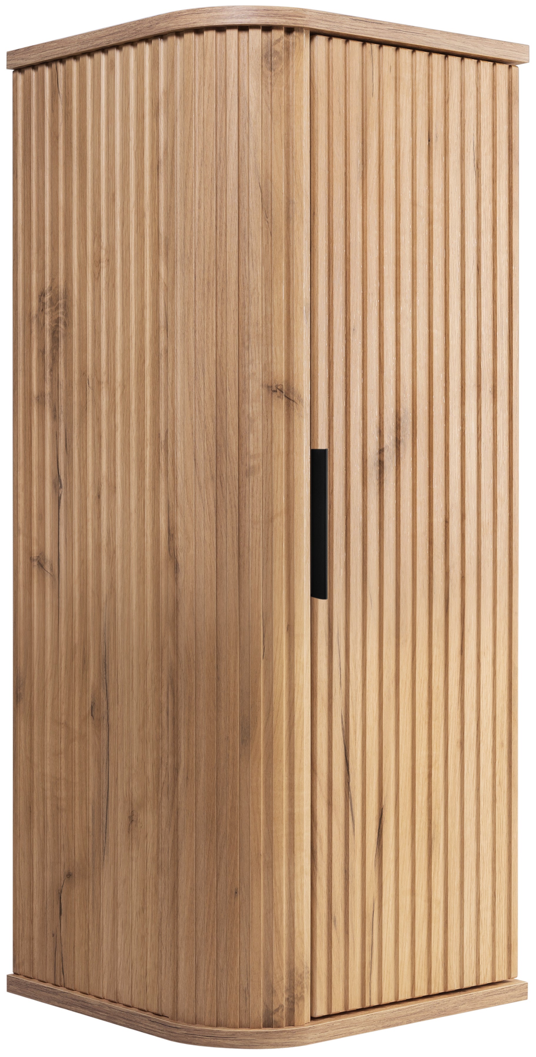 Słupek łazienowy GLAMOUR 35 x 79 cm dąb craft wiszący ryflowany 2 kolory uchwytów