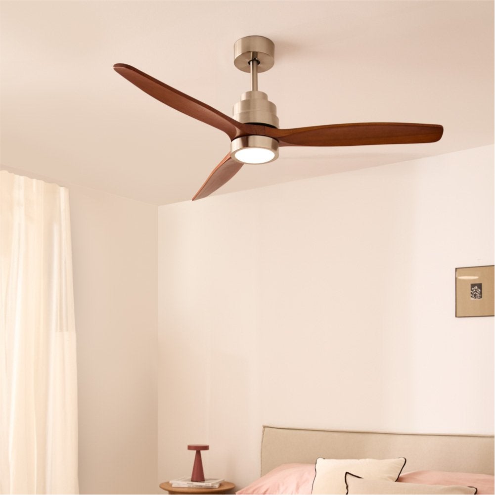 WIND STYLANCE M - Ventilateur de plafond 40W silencieux 100% bois Ø 132 cm avec eclaraige sans wifi - 2