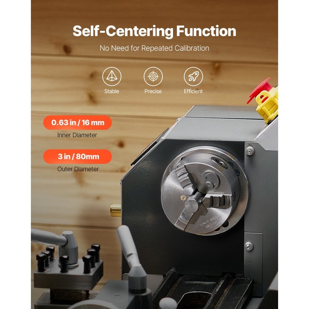 MORSETTO autoserrante autocentrante da 80 mm con 3 griffe per torni e fresatrici TEKMAQUINAS - 5