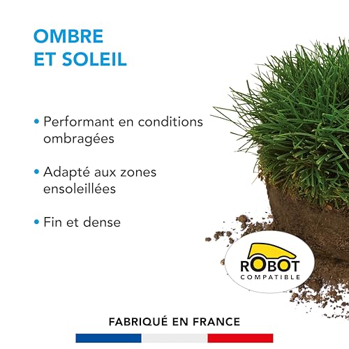 BARENBRUG - Gazon Ombre et Soleil - Performant en Conditions Ombragées - Adapté aux Zones Ensoleillées - Fin et Dense - 5KG - 2