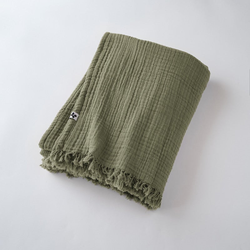 Plaid à franges 