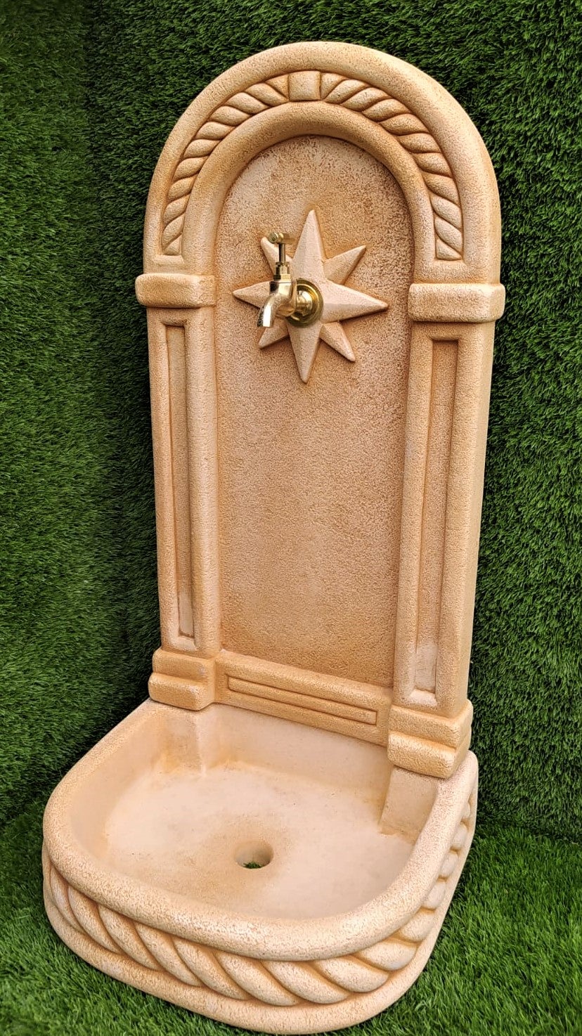 Fontaine murale Ouest 37x32x77cm. pour les Jardins en Betón Pierre. Couleur Carreau - 3