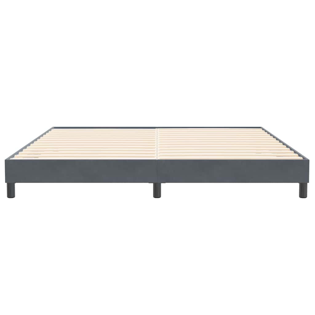 Cadre de lit sans matelas velours gris foncé 200x220cm - 6