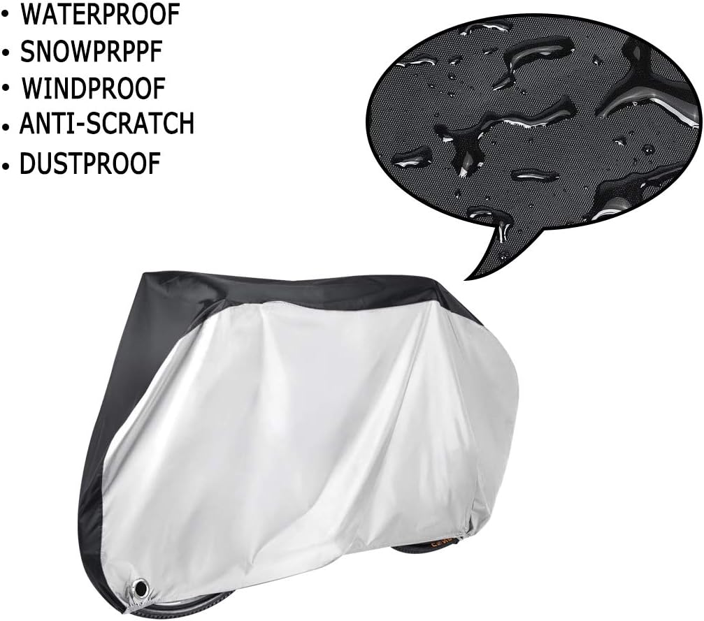 Favuit Housse De Protection Pour Vélos Imperméable - Tissu Oxford 210D Résistant, Antivol, Pour 2 Vélos électriques