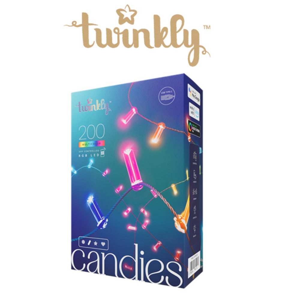 TWINKLY Guirlande Bougie connectée IP20 12m 200 LEDS RGB fil vert CANDIES - 2