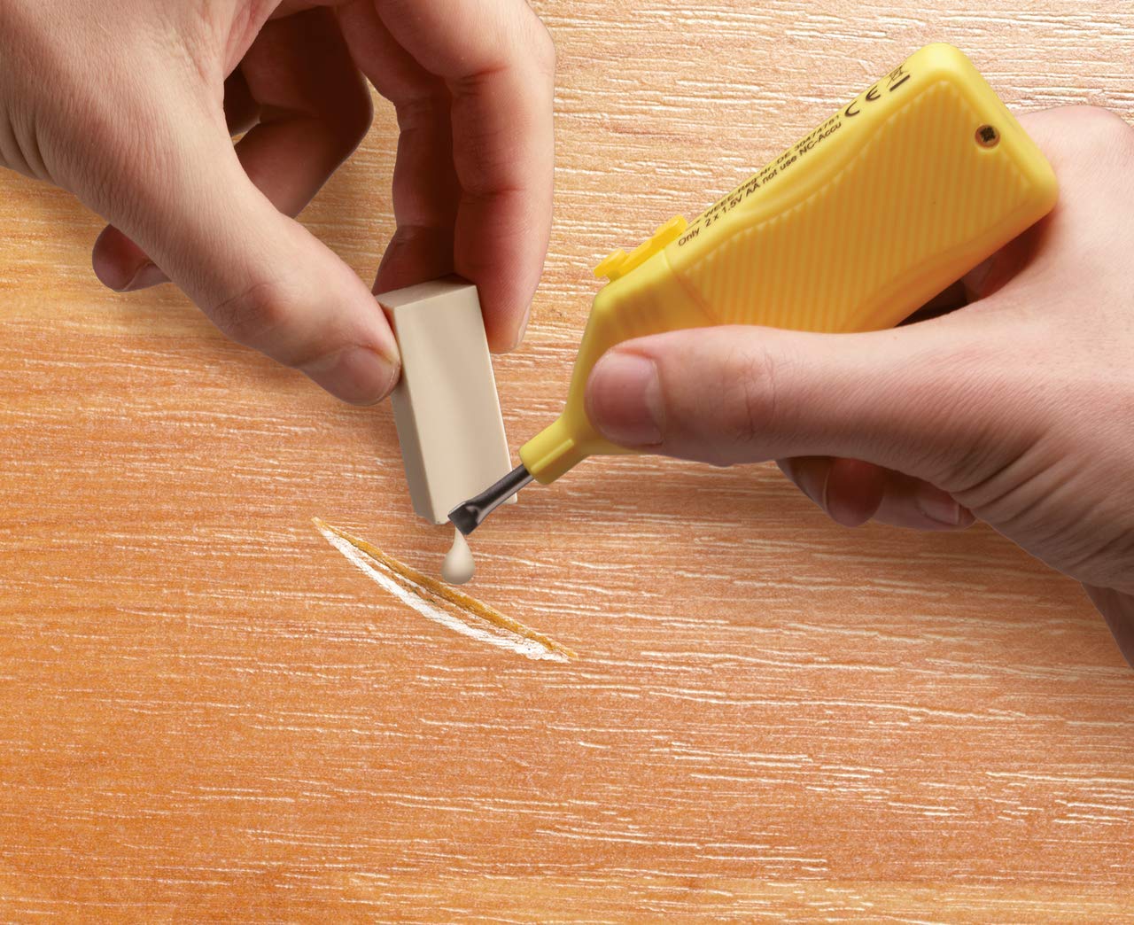 Edding 8902 - kit cera per restauro pavimenti in legno - blister 3pz - noce - 6