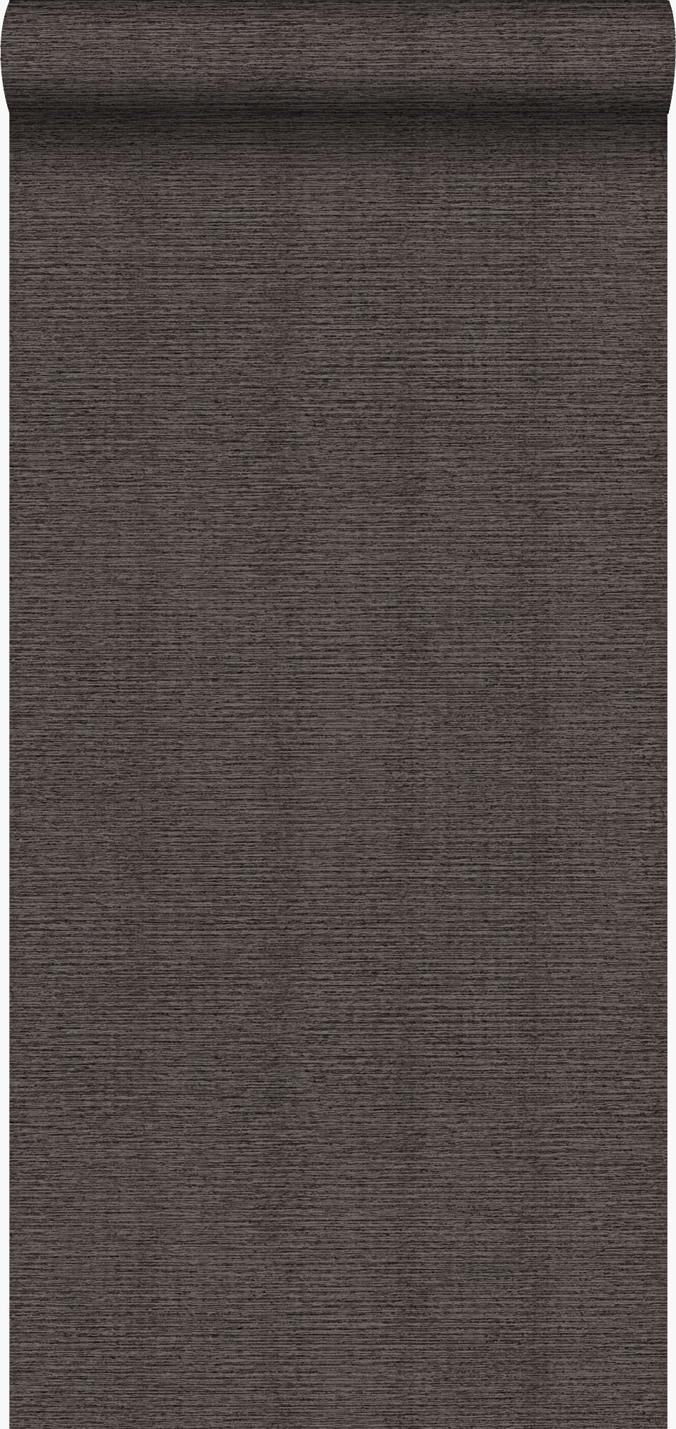 Tapeta lniana tekstura ciemny taupe - 53 cm x 10.05 m - ORIGIN
