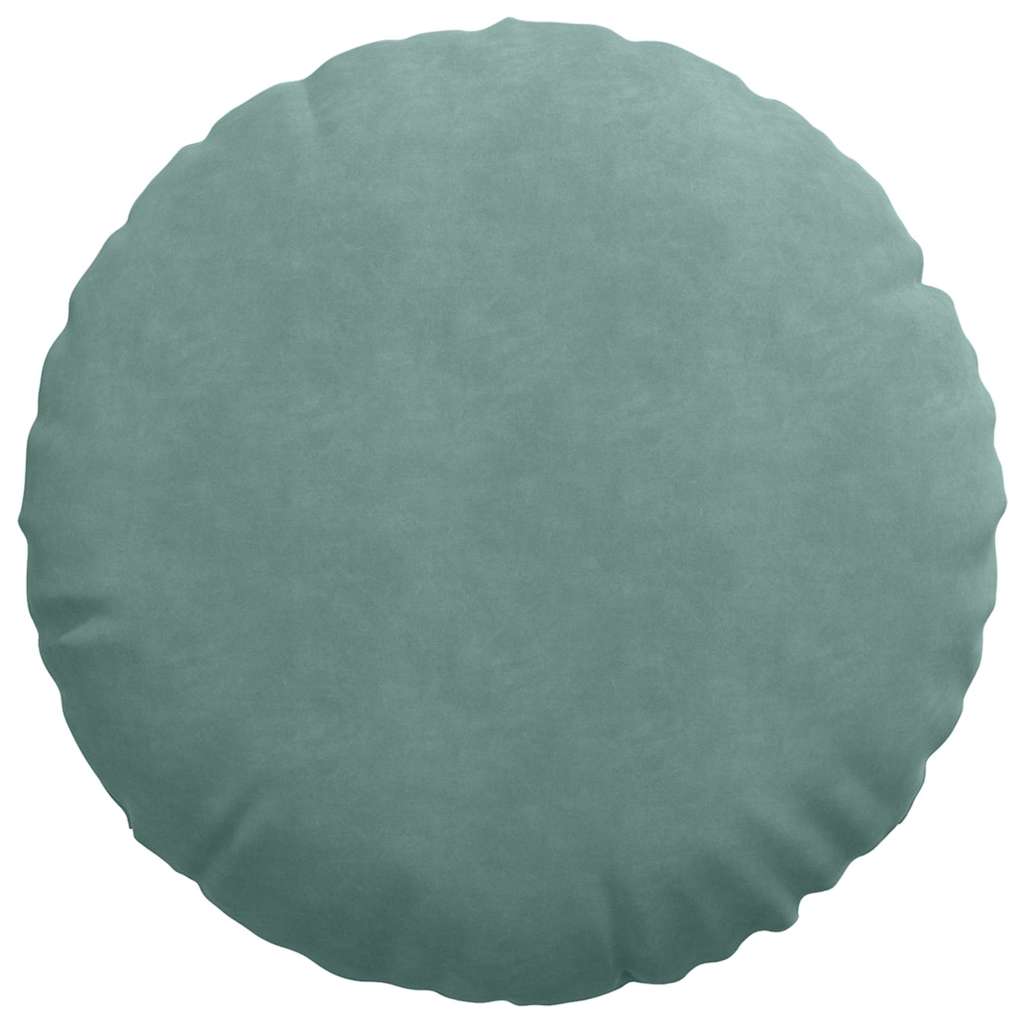 Cojines de asiento, 2 unidades, verde mar, Ø 40 x 13 cm, terciopelo - 6