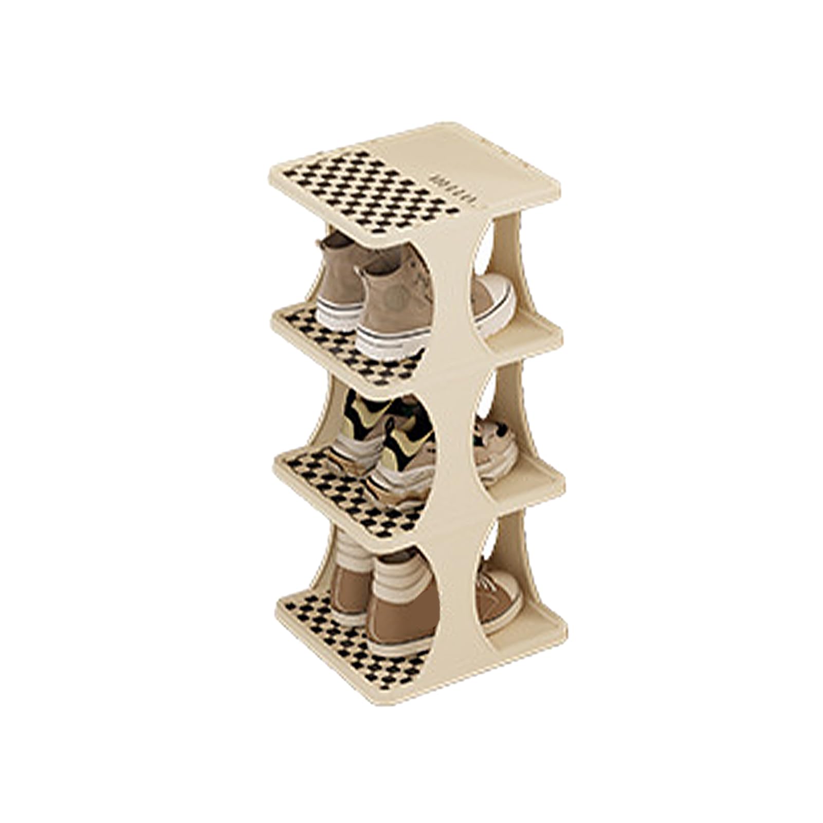 Scarpiera Regolabile 30 Pezzi Bianca - Organizzatore Salvaspazio Per Scarpe, 3 Altezze, Antiscivolo