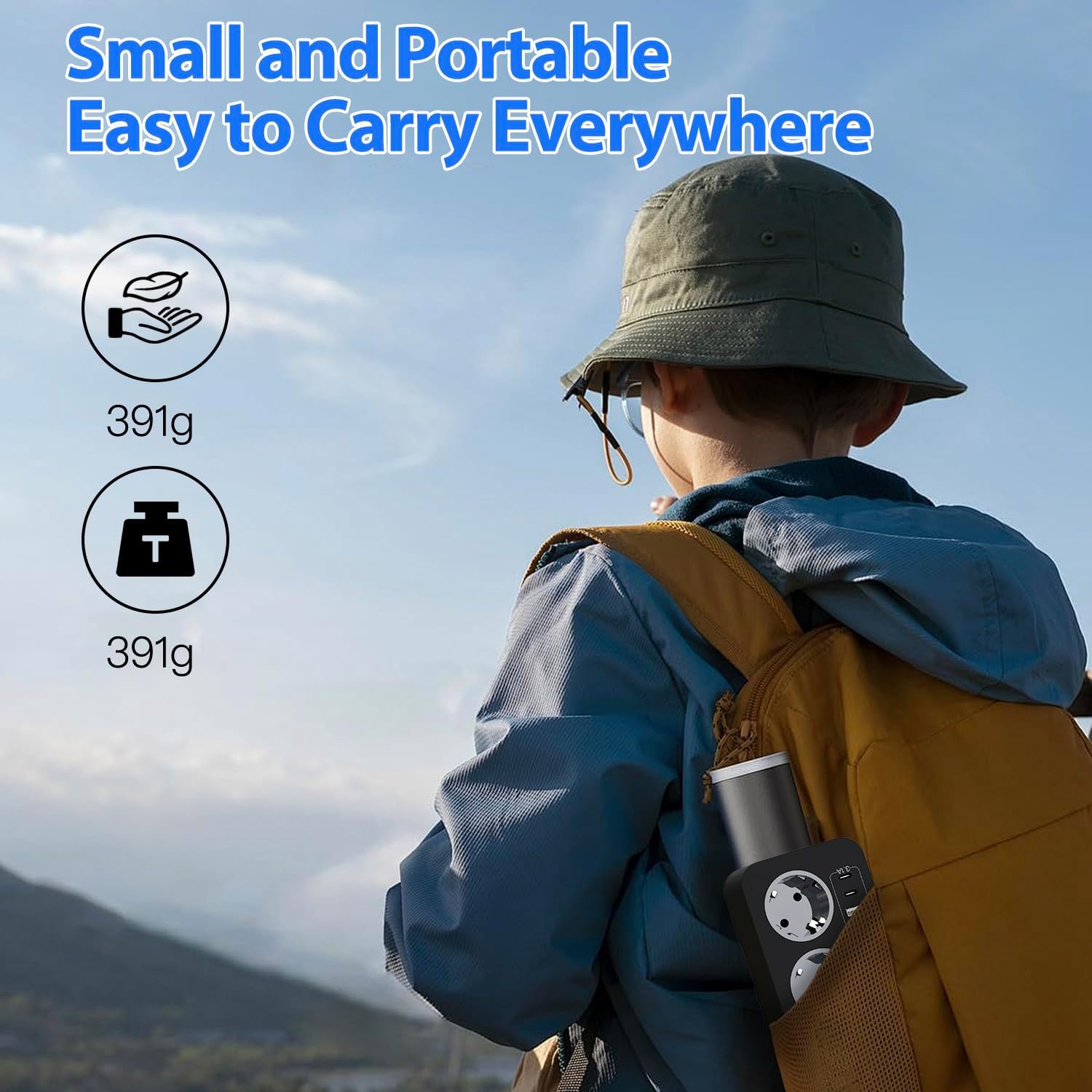 Una multipresa multifunzione con una presa di corrente e quattro porte USB, adatta per la casa, l'ufficio e i viaggi. - 4