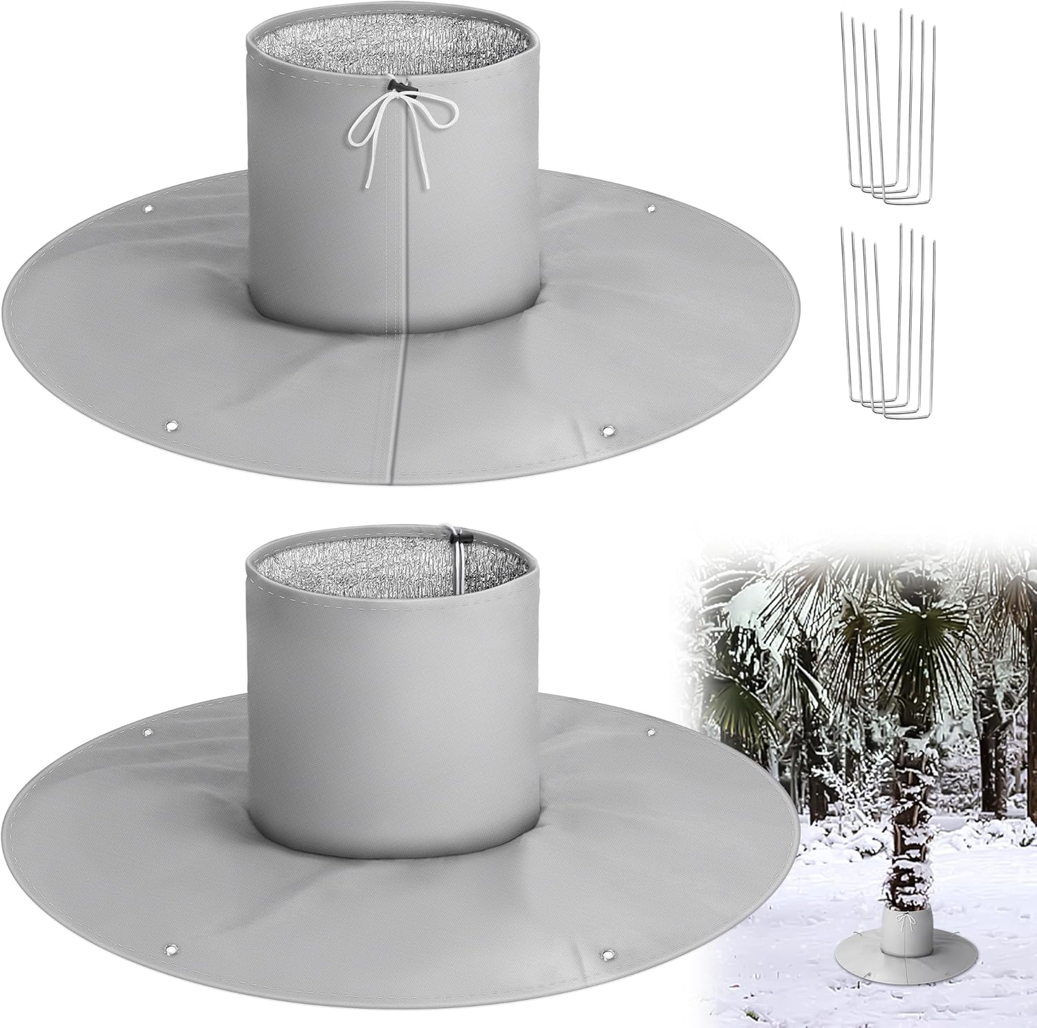 2-częściowa zimowa osłona palm - zimowa osłona palm - ochrona przed zimnem, rośliny o średnicy do 35 cm, Ø 100 cm