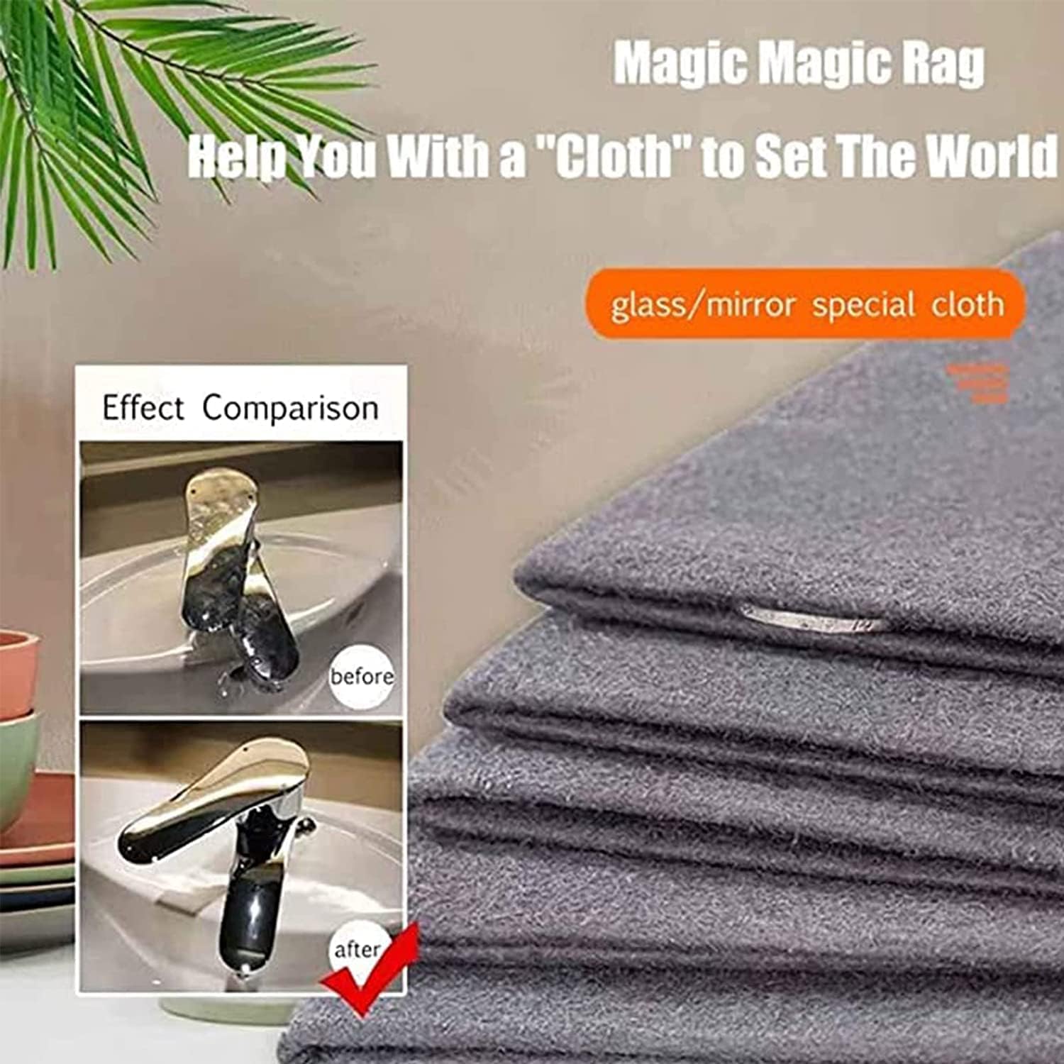 Chiffon de nettoyage magique épaissi, chiffons de nettoyage réutilisables (7,9 * 11,8 pouces, gris-15 pièces) - 2