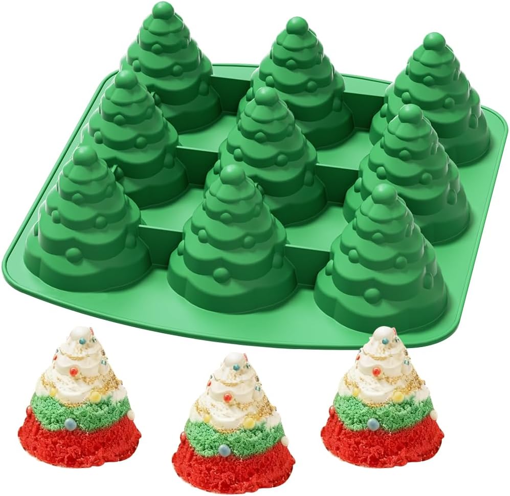 Formy silikonowe na Boże Narodzenie, formy silikonowe w kształcie choinki, formy do ciasta z musem, formy do ciasta 3D, formy do pieczenia B