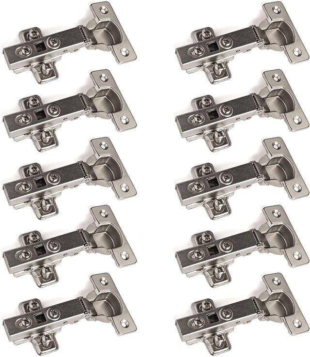 Lot De 6 Charnières Invisibles à Ressort Pour Porte En Applique - 35 Mm - à Recouvrement - Stock 3274597120077