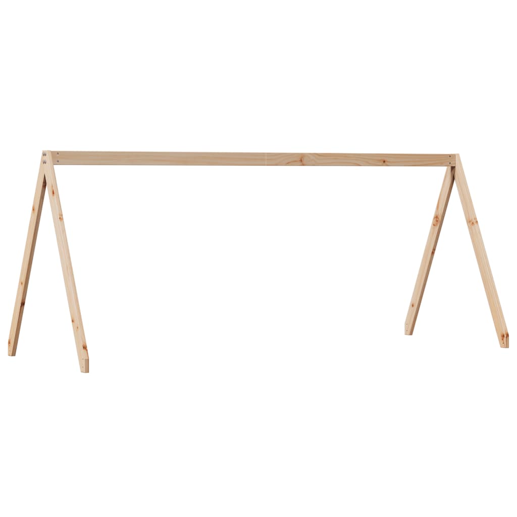Lit haut avec toit 75x190 cm bois de pin massif - 6