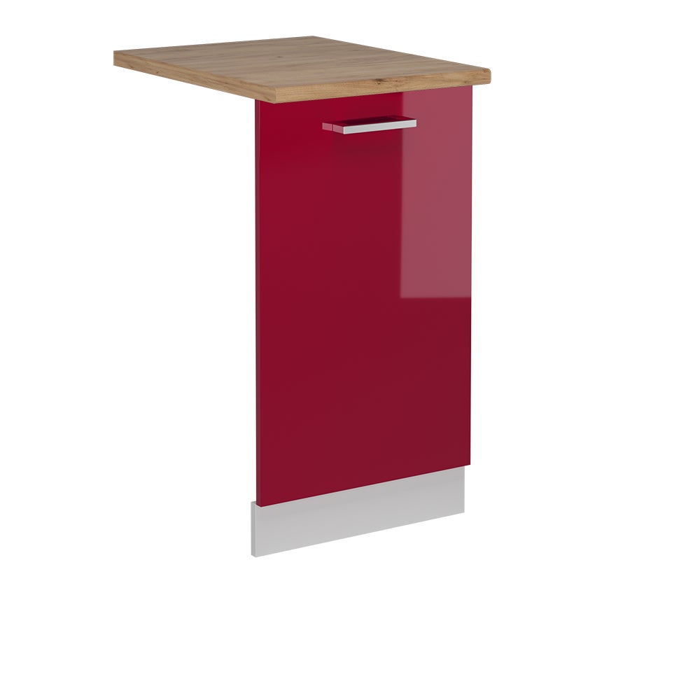 Vicco Panel przedni zmywarki R-Line, Czerwony połysk, 45 cm , BP Dąb