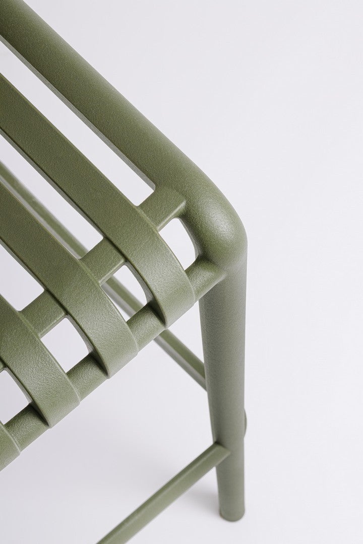 Tabouret d'extérieur en polypropylène résistant aux UV, vert - 7