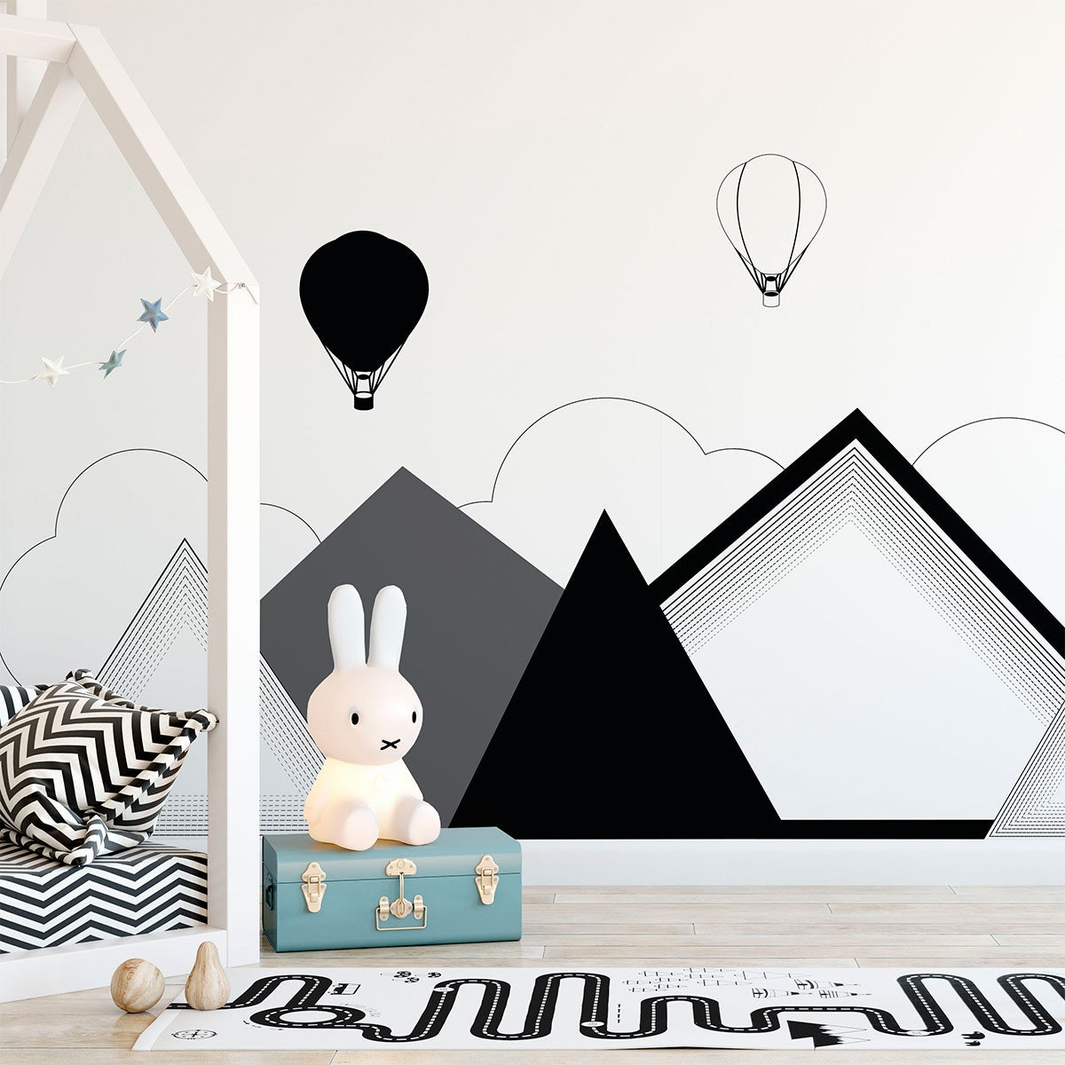 Adesivo bambino giganti montagne scandinave Nordkapp - Sticker adesivo - adesivi murali - 100x135cm - 8