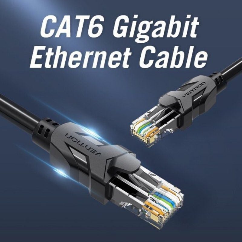 Cble rseau Vention IBEBU Cat.6 RJ45 UTP/ 35 m/ Noir - 2