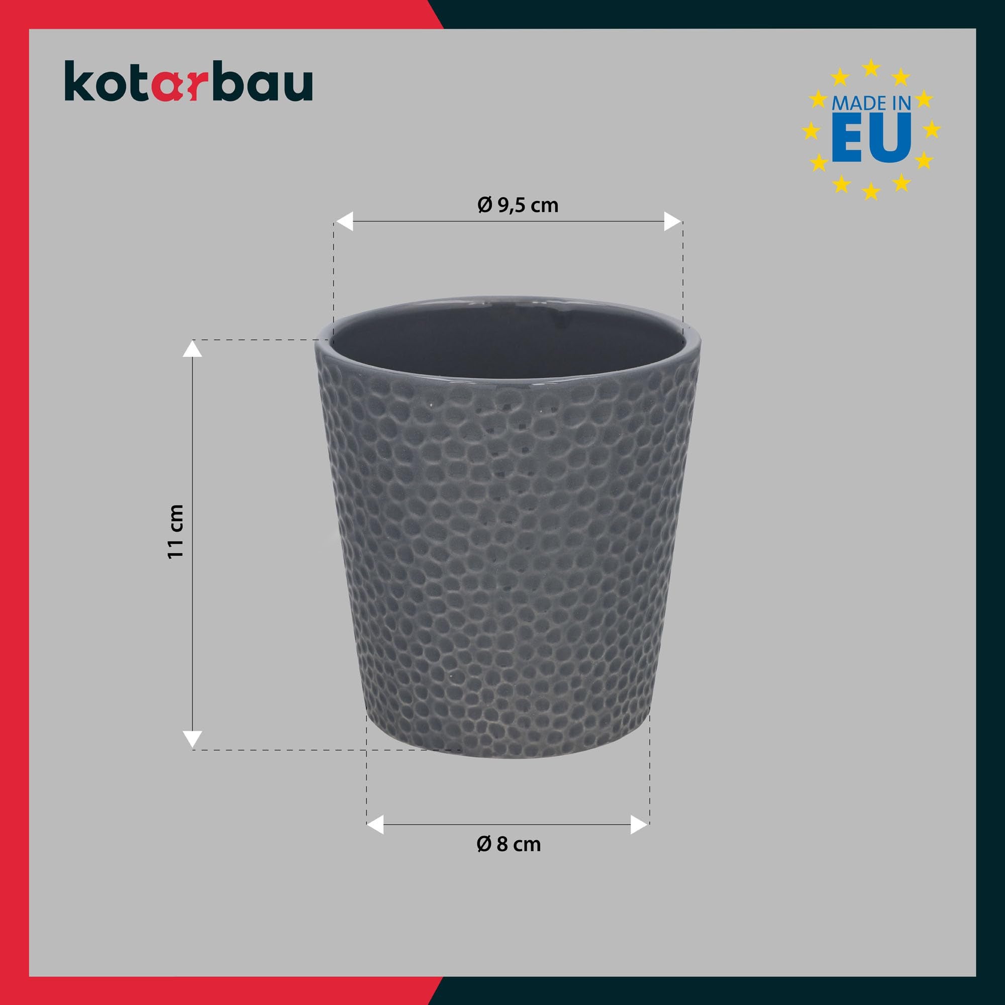 Doniczka donica osłonka turkus ceramiczna na kwiaty rośliny storczyki 11 cm - KOTARBAU - 3