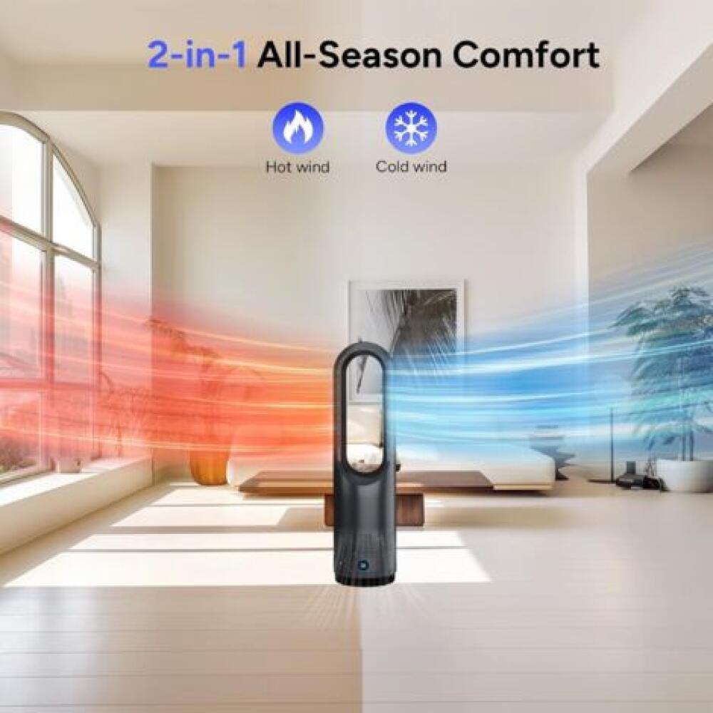 Ventilateur colonne sans pales 1400W – 8 vitesses – Mode chauffage et refroidissement – Angle de ventilation 80° - 3