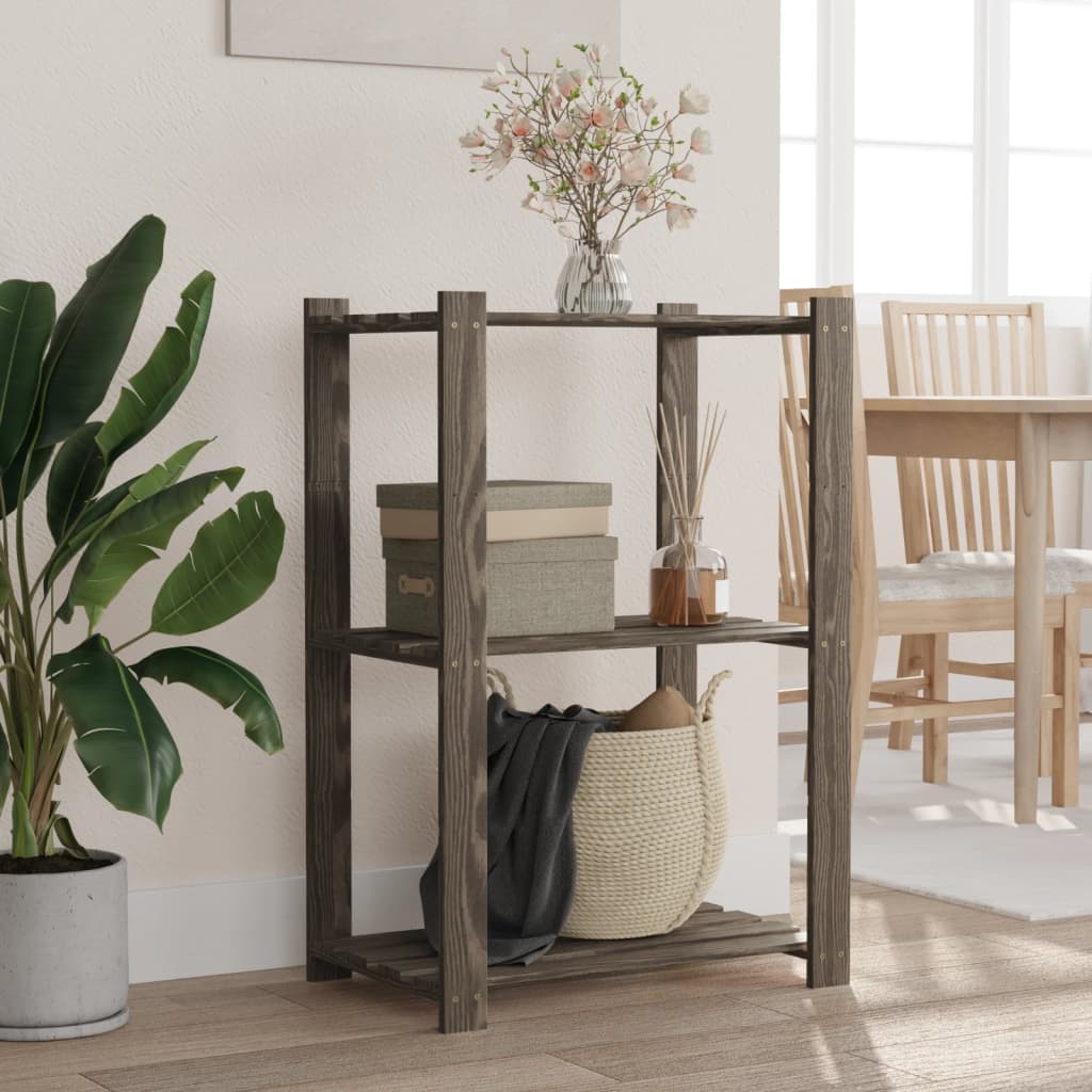 Casâme Scaffale A Muro 3 Livelli In Legno | Larghezza 60 Cm | Mensola Decorativa Con Staffe Metalliche Per Soggiorno E Camera