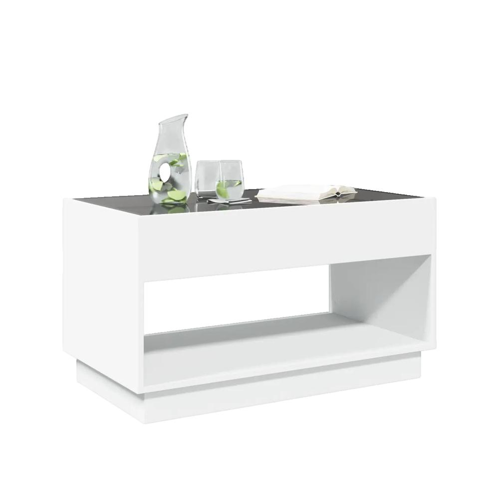 Vidaxl Mesa De Centro Con Infinity Led 90X50x50 Cm Blanco , Leroy Merlin