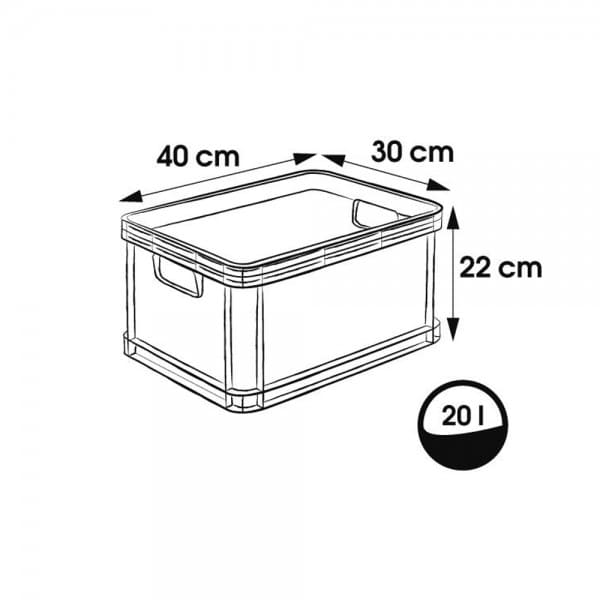 Caisse plastique solide empilable 20 litres - 3