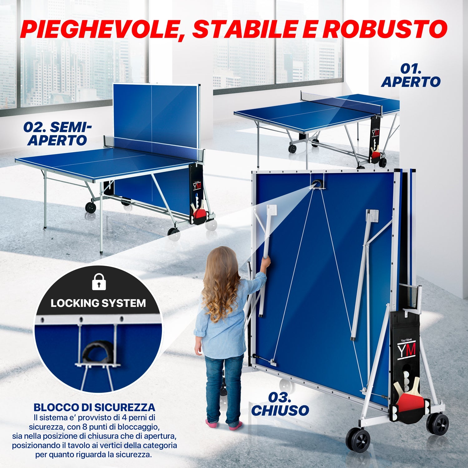 Tavola Da Ping Pong Da Allenamento IeLsngai - Return Board Per Interni, Regolabile 360° - Foto 4
