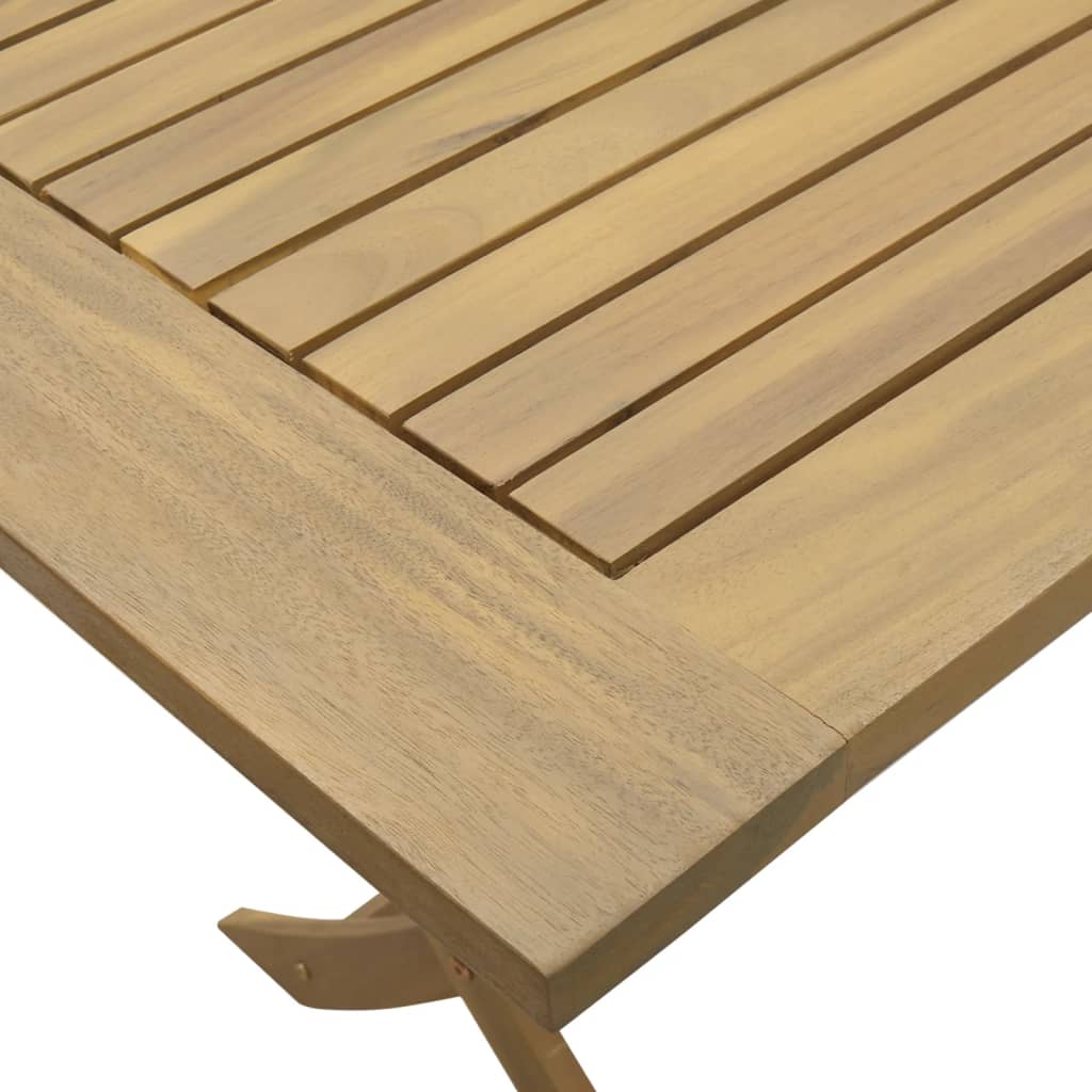 Table de jardin pliante en bois d'acacia massif 120x70x75 cm - 8