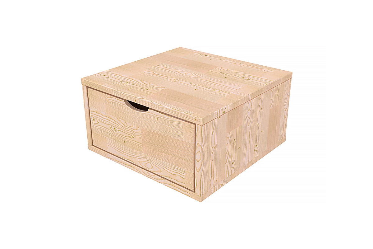 Cubo di legno 50x50 cm cassetto, Colore: Legno Grezzo Leroy Merlin