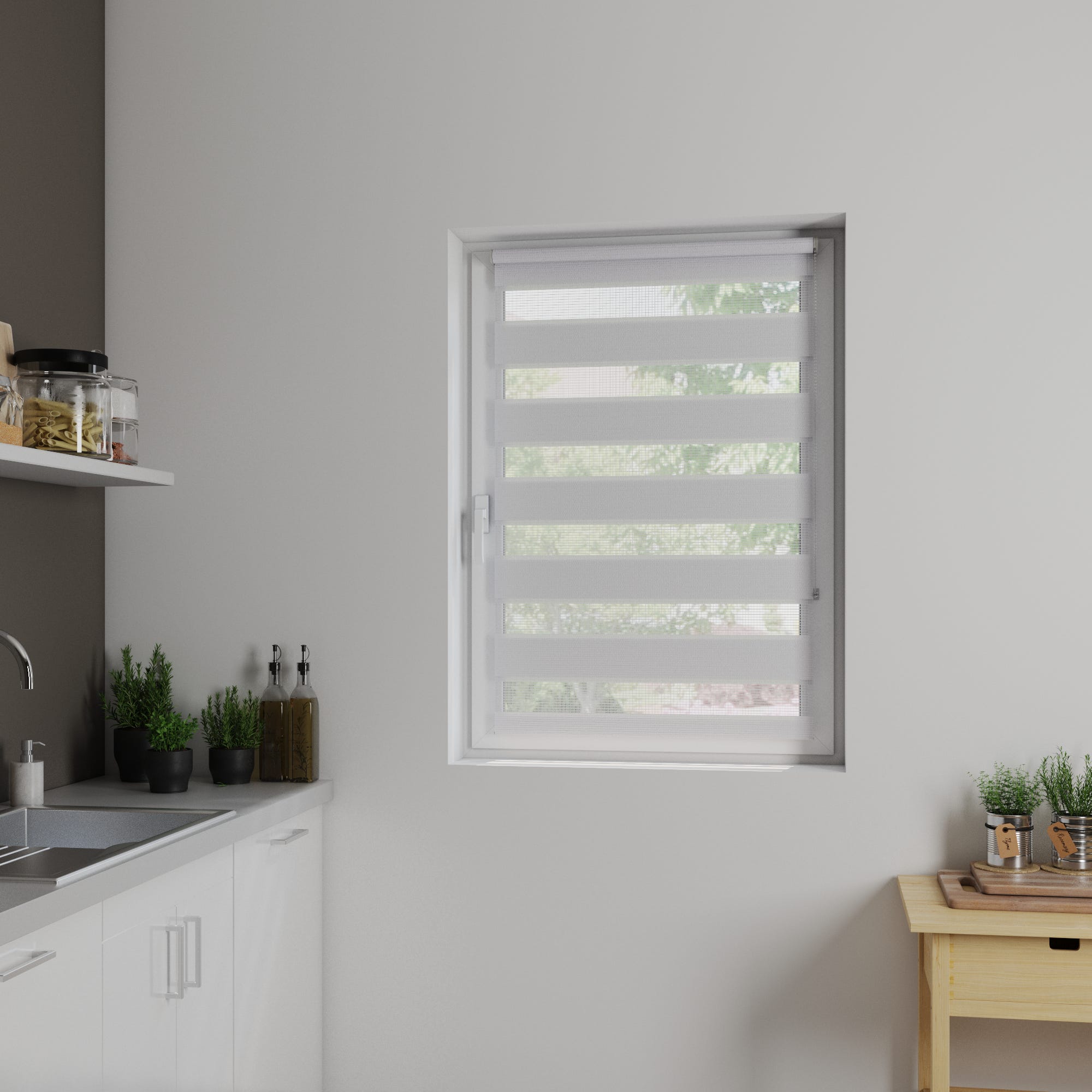 Tendina a rullo giorno/notte Bamba bianca, l.90 x H.190 cm - 4