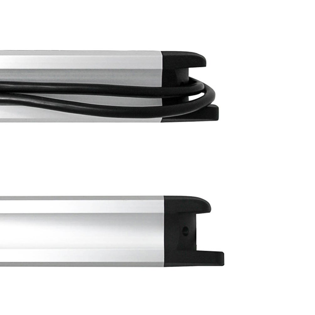 Electraline 35437 Alu-Line Bloc Multiprise 10 Prises avec Corps en Aluminium, Câbles 3G1,5mm, 2M, Noir - 3