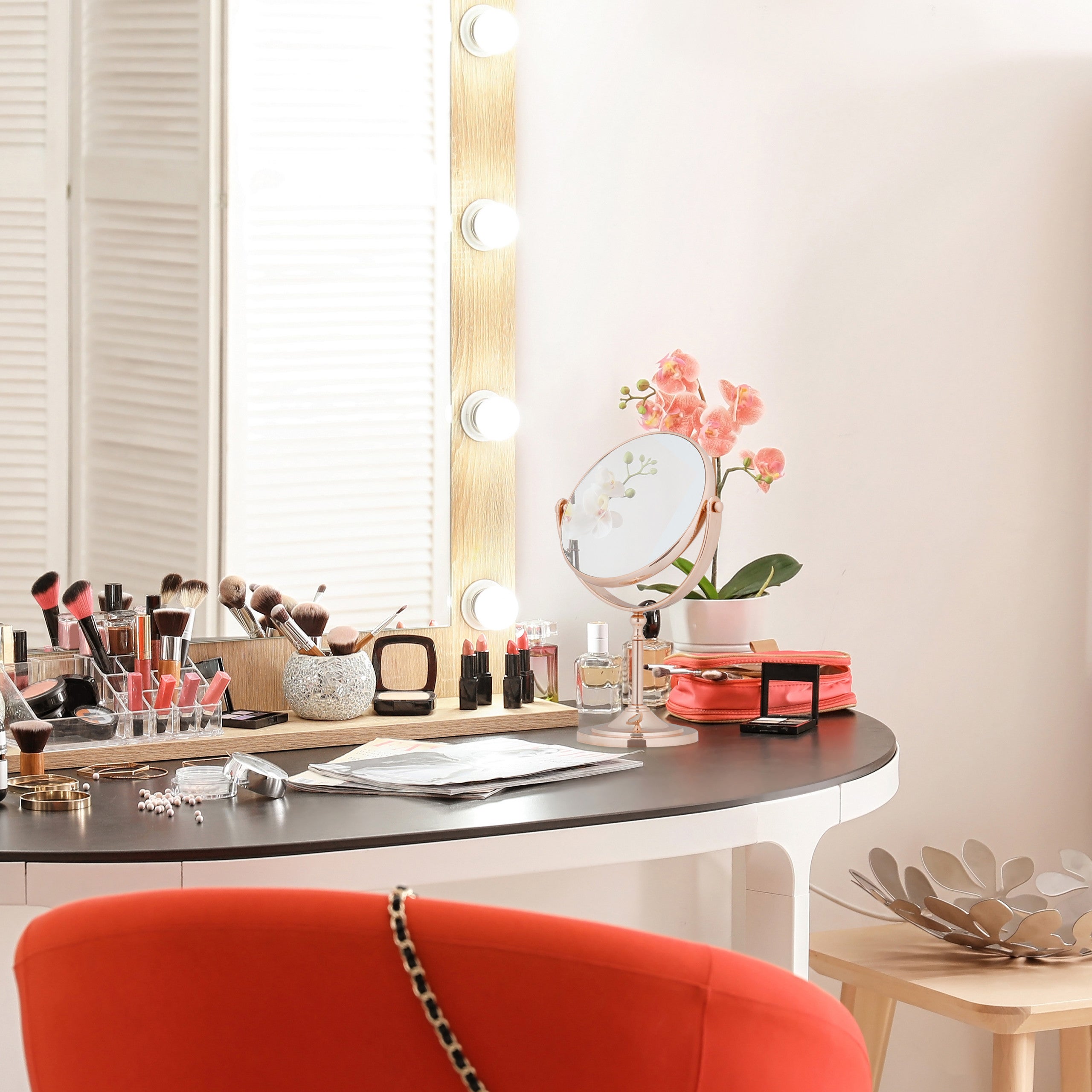 Relaxdays Porta Trucchi In Bambù, Organizer Per Cosmetici Girevole Da - 8