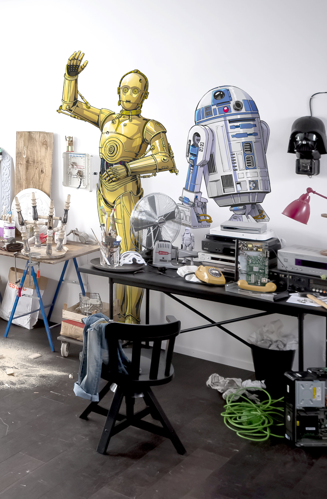Vinilos decorativos gigantes de komar - star wars xxl c-3po - talla: 127 x 200 cm