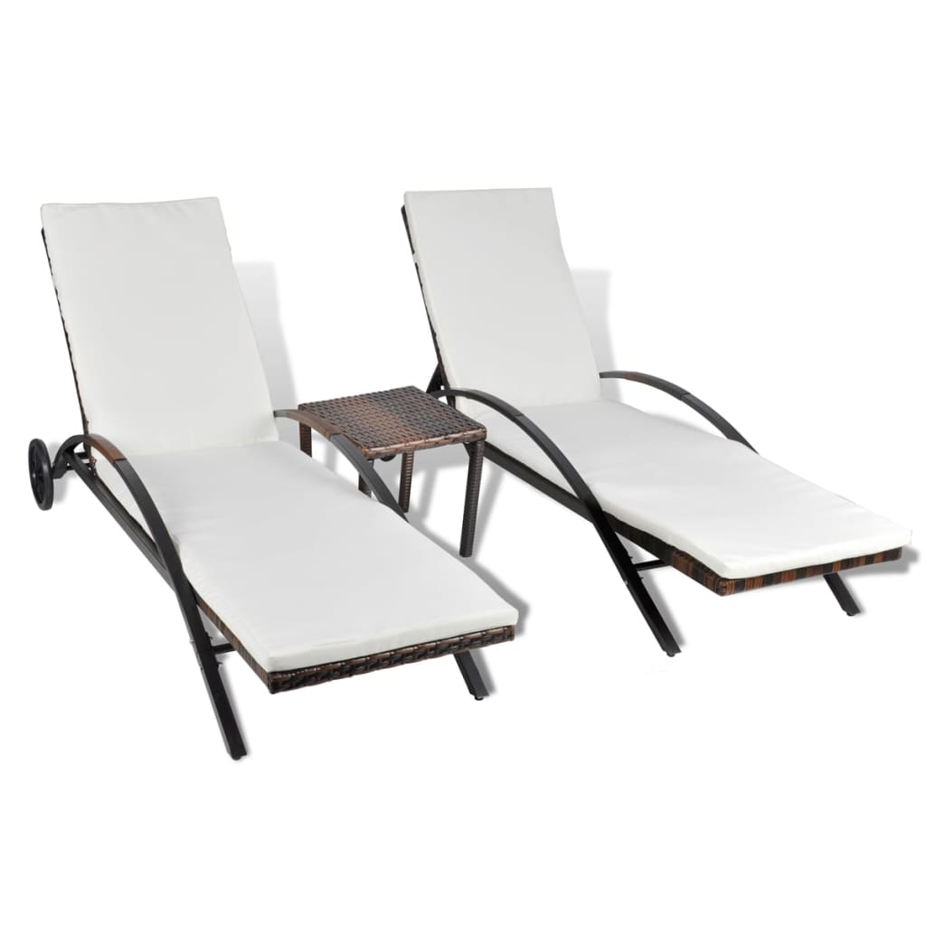 Allibert Daytona - Set Di 2 Lettini In Rattan Sintetico Con Borsa Frigo Ice Cube, Grafite - 3