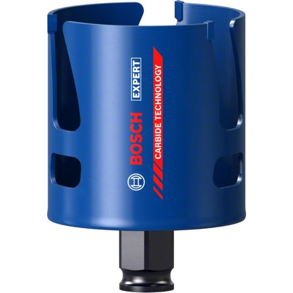 Bosch Professional 1x Seghe a Tazza Expert Construction Material per Legno Tenero, Ø 64 mm, Accessorio Trapano a Percussione