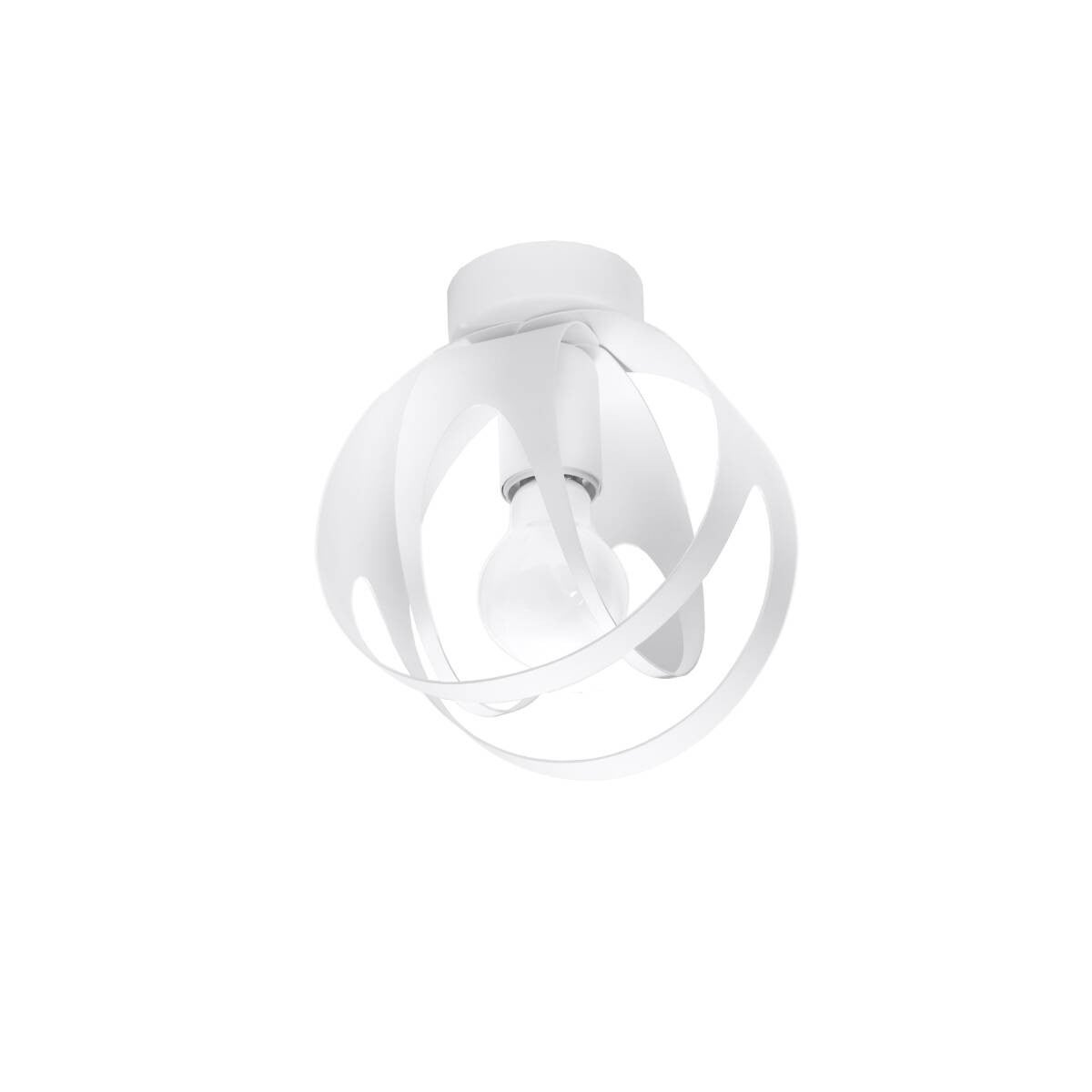 Lampa sufitowa wisząca Tulos biała 1xE27x15W wym: 21 x 16 x 16 cm metal Sollux Lighting